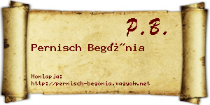 Pernisch Begónia névjegykártya